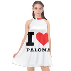 I Love Paloma Halter Neckline Chiffon Dress  by ilovewhateva