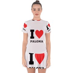 I Love Paloma Drop Hem Mini Chiffon Dress by ilovewhateva