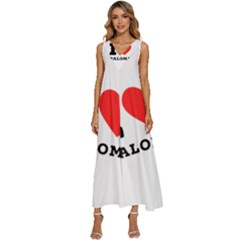 I Love Paloma V-neck Sleeveless Loose Fit Overalls by ilovewhateva