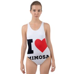 I Love Mimosa Cut-out Back One Piece Swimsuit by ilovewhateva