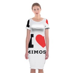 I Love Mimosa Classic Short Sleeve Midi Dress by ilovewhateva