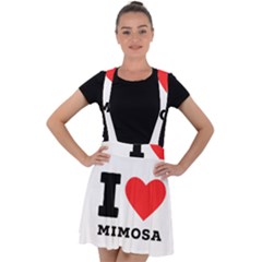 I Love Mimosa Velvet Suspender Skater Skirt by ilovewhateva