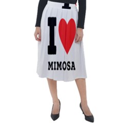 I Love Mimosa Classic Velour Midi Skirt  by ilovewhateva