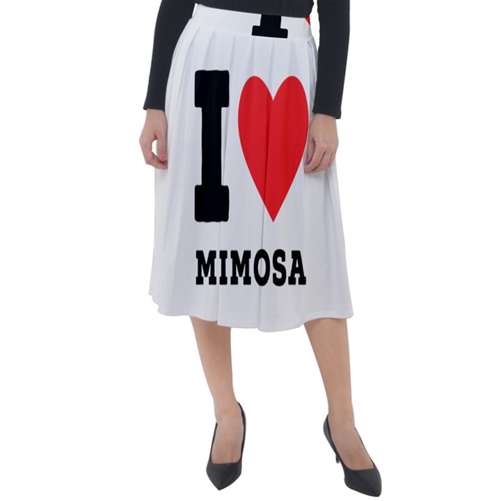 I love mimosa Classic Velour Midi Skirt 