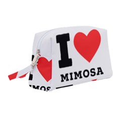 I Love Mimosa Wristlet Pouch Bag (medium) by ilovewhateva