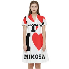 I Love Mimosa Short Sleeve Waist Detail Dress by ilovewhateva