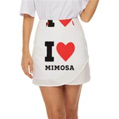 I Love Mimosa Mini Front Wrap Skirt by ilovewhateva