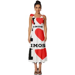 I Love Mimosa Tie-strap Tiered Midi Chiffon Dress by ilovewhateva