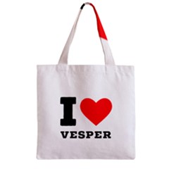 I Love Vesper Zipper Grocery Tote Bag by ilovewhateva