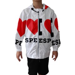 I Love Vesper Kids  Hooded Windbreaker by ilovewhateva