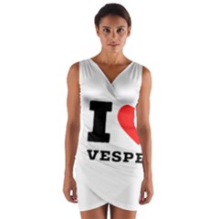 I Love Vesper Wrap Front Bodycon Dress by ilovewhateva