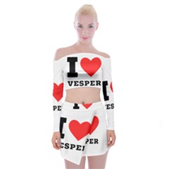 I Love Vesper Off Shoulder Top With Mini Skirt Set by ilovewhateva