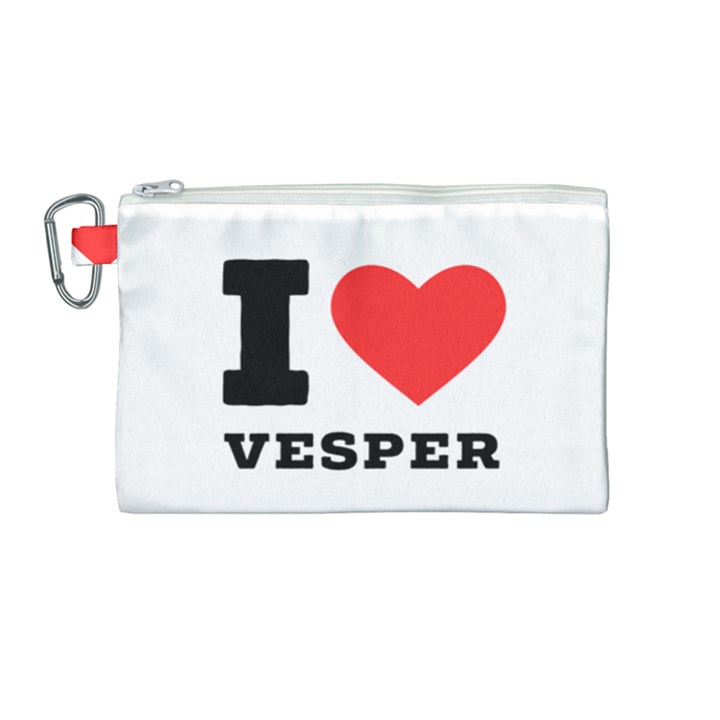 I love vesper Canvas Cosmetic Bag (Medium)