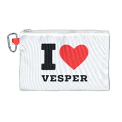 I Love Vesper Canvas Cosmetic Bag (large) by ilovewhateva