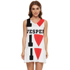 I Love Vesper Tiered Sleeveless Mini Dress by ilovewhateva