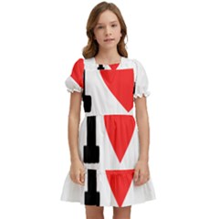 I Love Vesper Kids  Puff Sleeved Dress by ilovewhateva