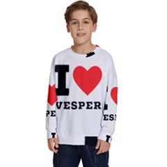 I Love Vesper Kids  Long Sleeve Jersey by ilovewhateva