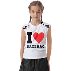 I Love Sazerac Kids  Raglan Cap Sleeve Tee by ilovewhateva