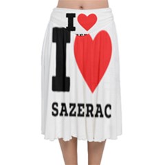 I Love Sazerac Velvet Flared Midi Skirt by ilovewhateva