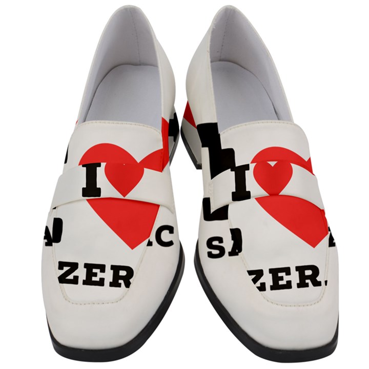 I love sazerac Women s Chunky Heel Loafers