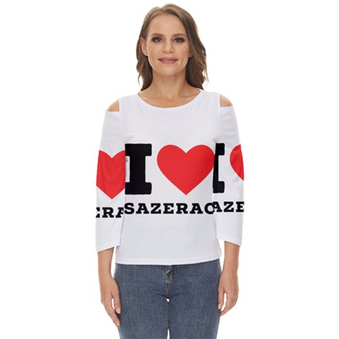 I Love Sazerac Cut Out Wide Sleeve Top by ilovewhateva