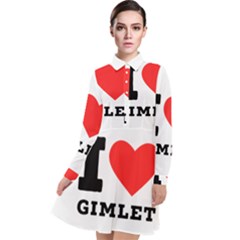 I Love Gimlet Long Sleeve Chiffon Shirt Dress by ilovewhateva