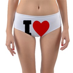 I Love Gimlet Reversible Mid-waist Bikini Bottoms by ilovewhateva