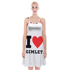 I Love Gimlet Spaghetti Strap Velvet Dress by ilovewhateva