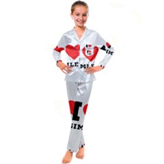 I Love Gimlet Kids  Satin Long Sleeve Pajamas Set by ilovewhateva