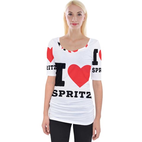 I Love Spritz Wide Neckline Tee by ilovewhateva