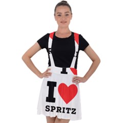 I Love Spritz Velvet Suspender Skater Skirt by ilovewhateva