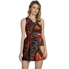 Dragon Sleeveless High Waist Mini Dress by Salman4z