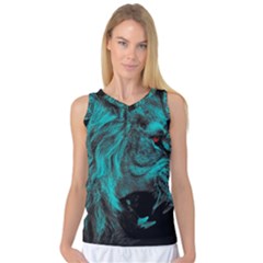 Angry Male Lion Predator Carnivore Women s Basketball Tank Top by Salman4z