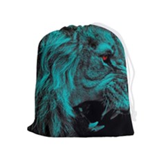 Angry Male Lion Predator Carnivore Drawstring Pouch (xl) by Salman4z