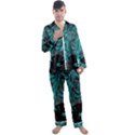 Angry Male Lion Predator Carnivore Men s Long Sleeve Satin Pajamas Set View1