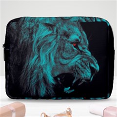 Angry Male Lion Predator Carnivore Make Up Pouch (large) by Salman4z