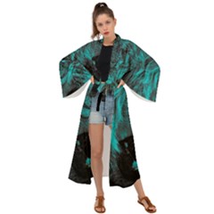 Angry Male Lion Predator Carnivore Maxi Kimono by Salman4z