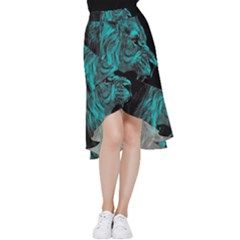 Angry Male Lion Predator Carnivore Frill Hi Low Chiffon Skirt by Salman4z