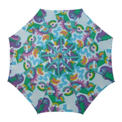 Pattern Hotdogtrap Golf Umbrellas by Salman4z