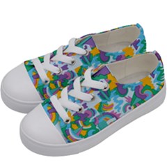 Pattern Hotdogtrap Kids  Low Top Canvas Sneakers by Salman4z