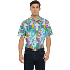 Pattern Hotdogtrap Men s Short Sleeve Pocket Shirt  by Salman4z