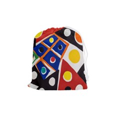 Pattern And Decoration Revisited At The East Side Galleries Drawstring Pouch (medium) by Salman4z