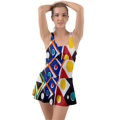 Pattern And Decoration Revisited At The East Side Galleries Ruffle Top Dress Swimsuit by Salman4z