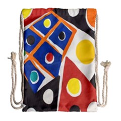 Pattern And Decoration Revisited At The East Side Galleries Drawstring Bag (large) by Salman4z