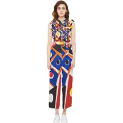 Pattern And Decoration Revisited At The East Side Galleries Women s Frill Top Chiffon Jumpsuit by Salman4z