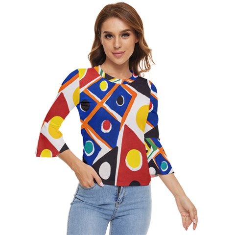 Pattern And Decoration Revisited At The East Side Galleries Bell Sleeve Top by Salman4z