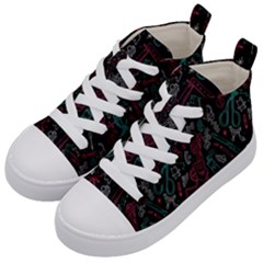 Abstract Pattern Kids  Mid-top Canvas Sneakers by Salman4z