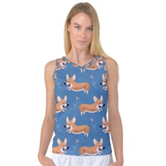 Corgi Patterns Women s Basketball Tank Top by Salman4z