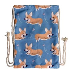 Corgi Patterns Drawstring Bag (large) by Salman4z