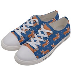 Corgi Patterns Men s Low Top Canvas Sneakers by Salman4z